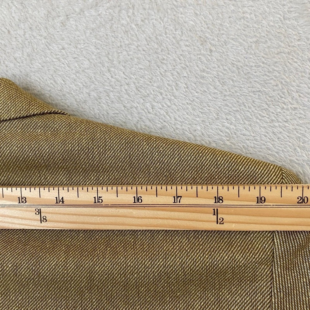 Vintage Y2K Lands End Silk Blazer Sport Coat Men 42L Gold Tan Preppy USA Made - Picture 11 of 13